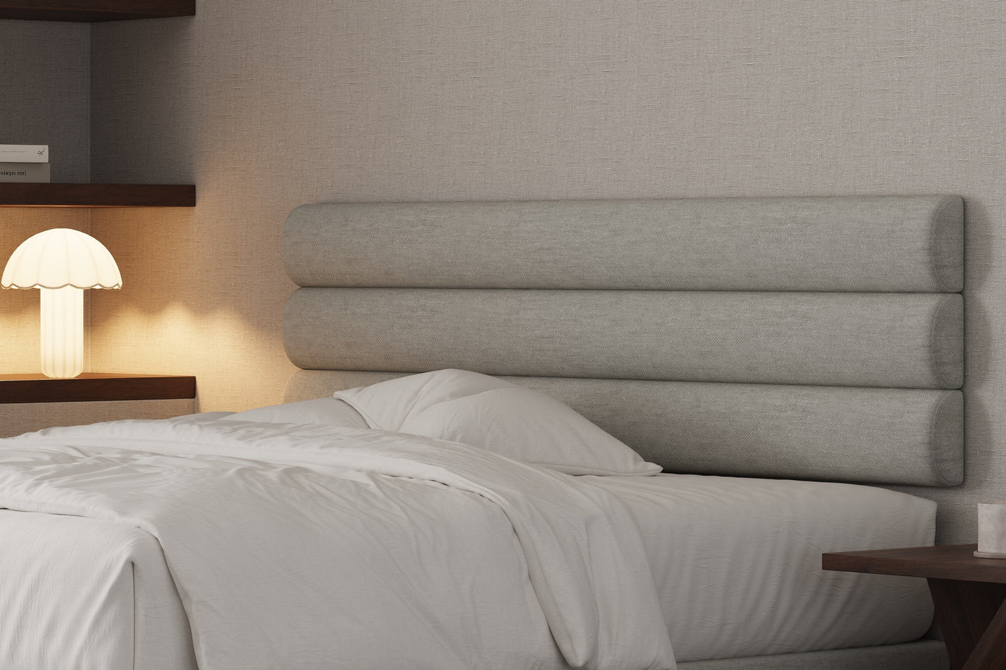 Layers Above wall hung headboard