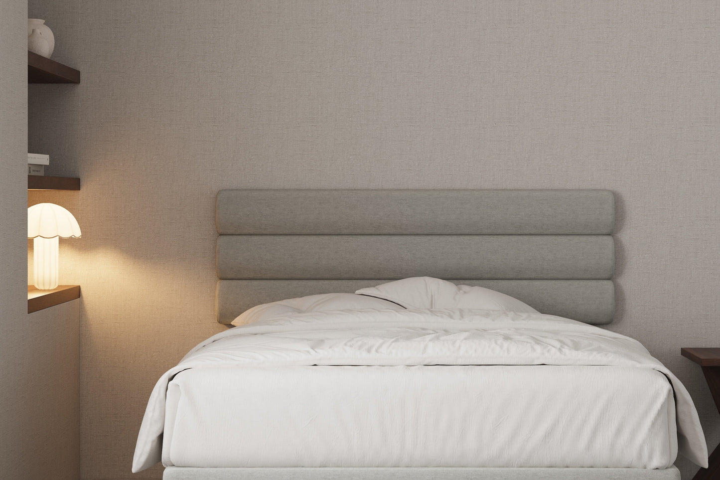 Layers Above wall hung headboard