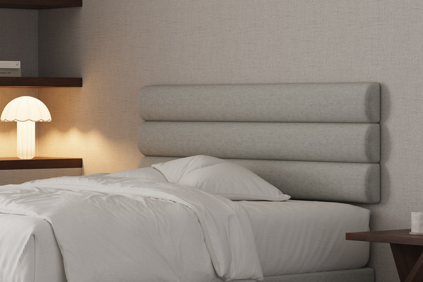 Layers Above wall hung headboard