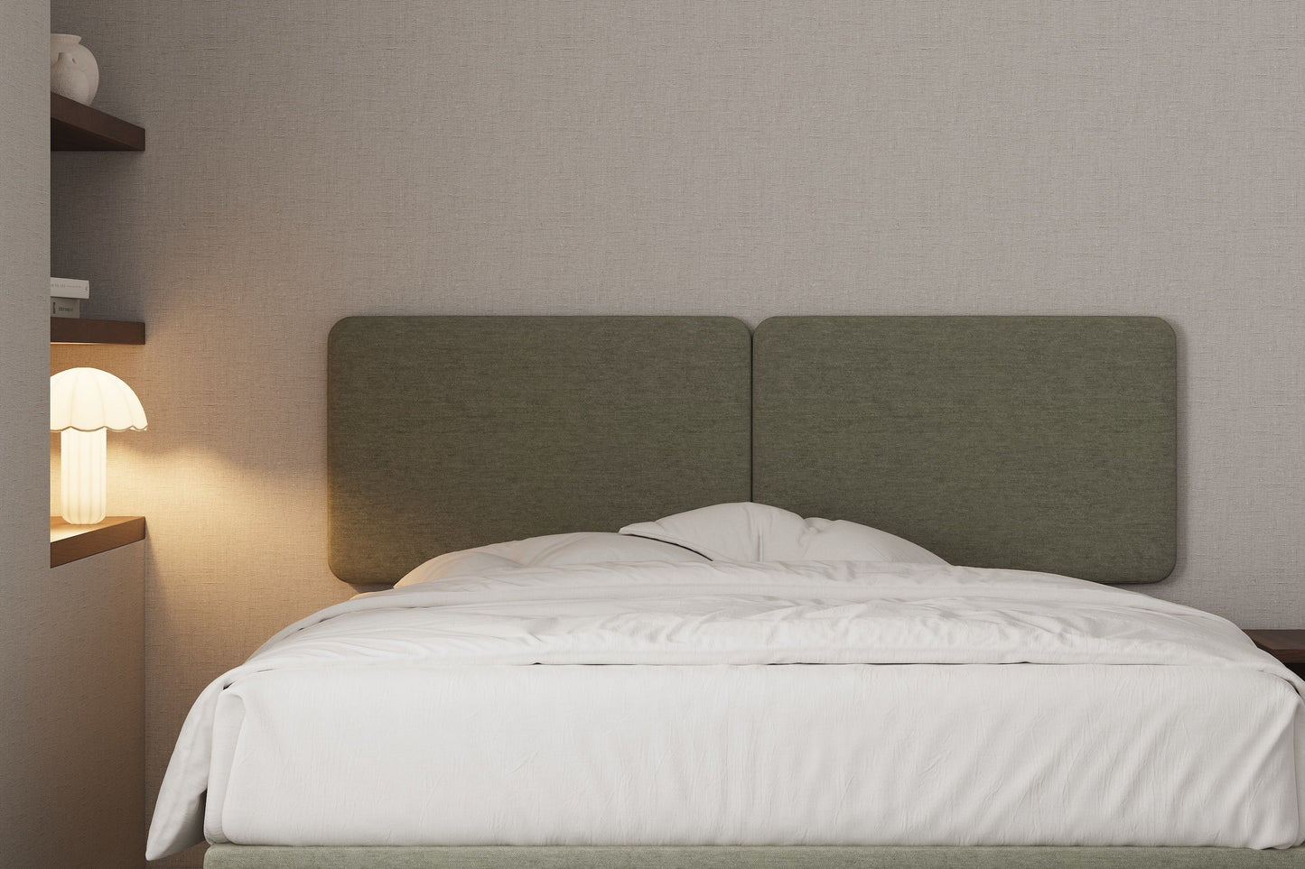 Pair Above wall hung headboard