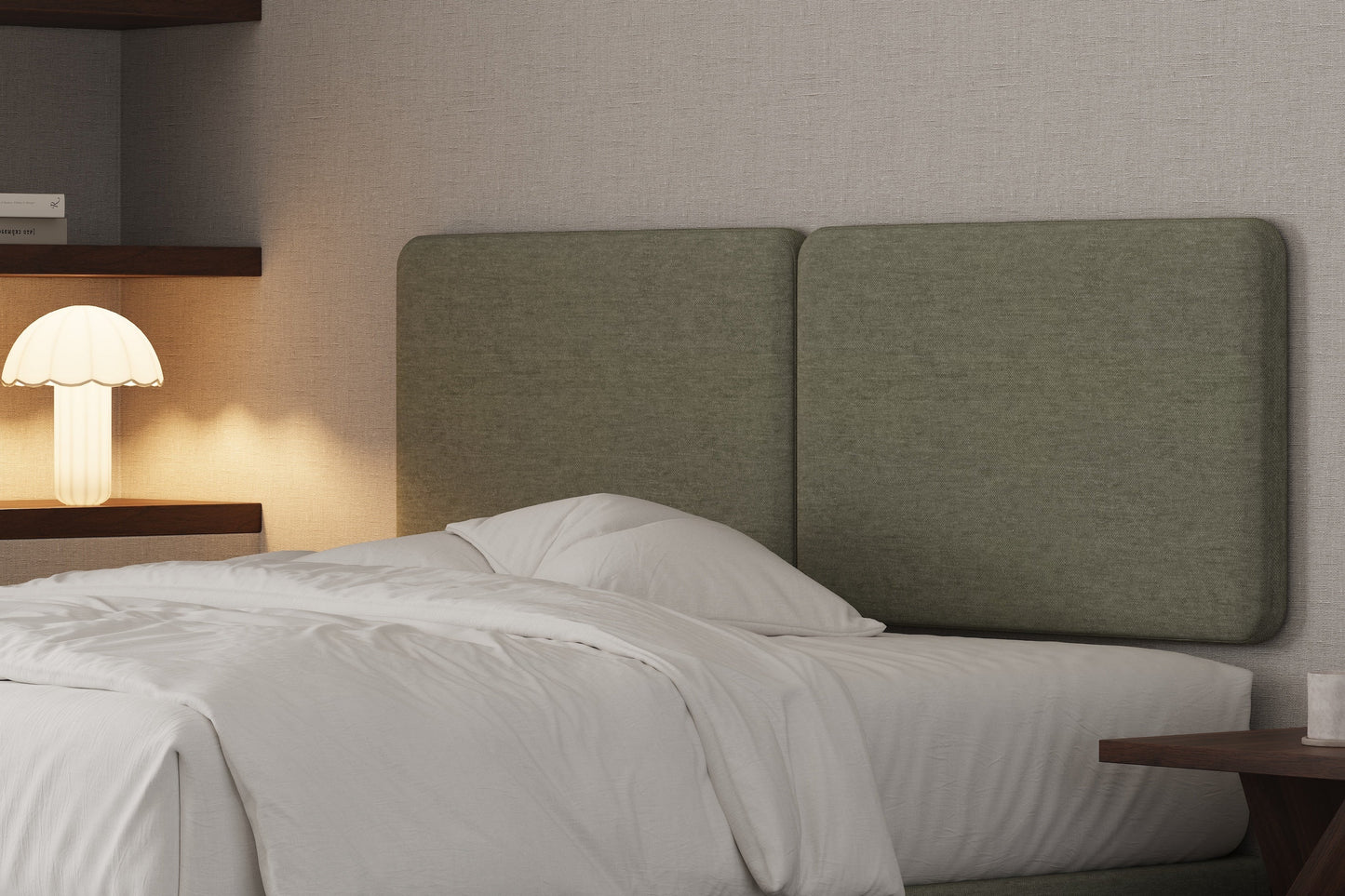 Pair Above wall hung headboard