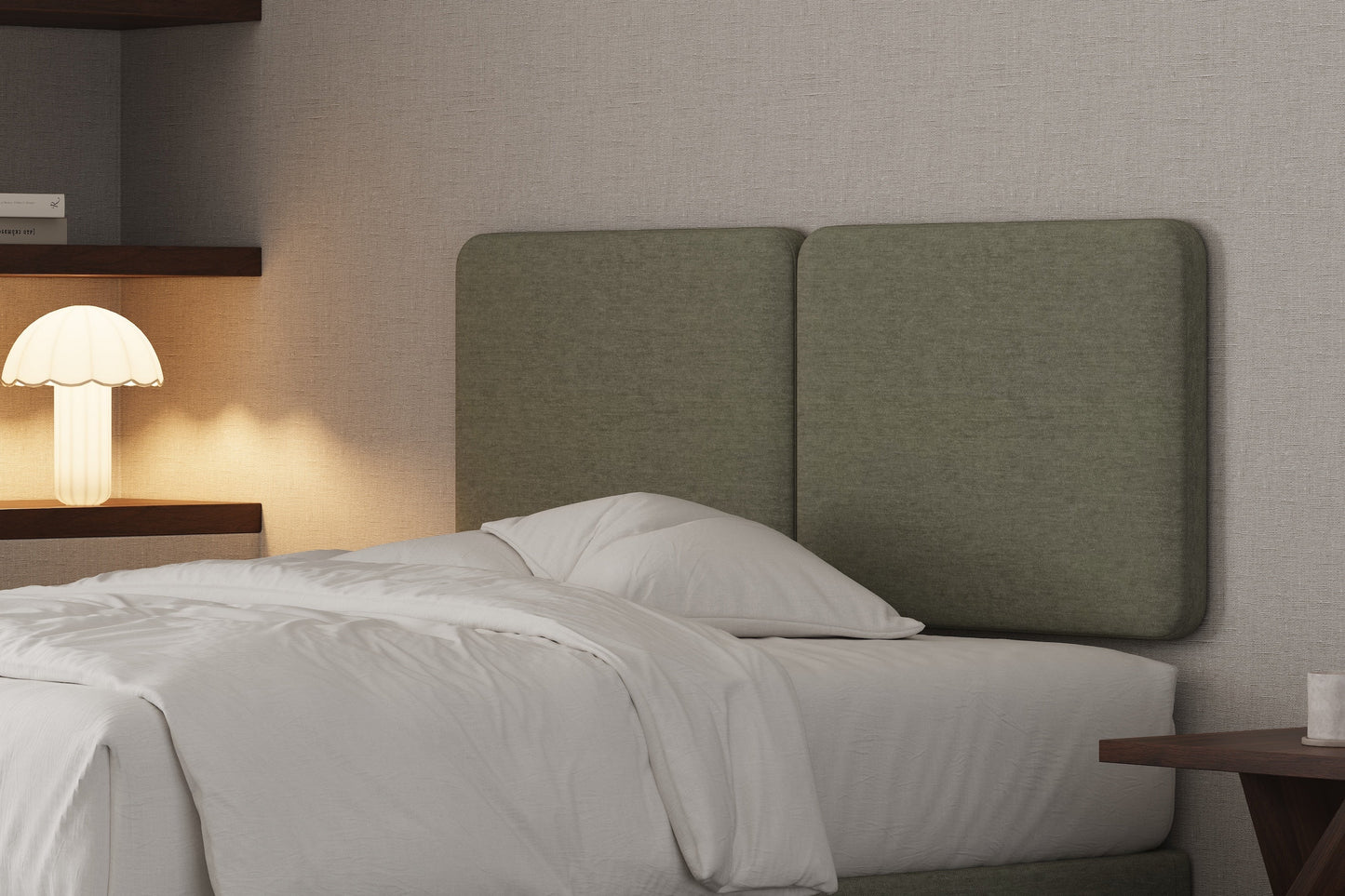 Pair Above wall hung headboard